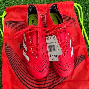 Men’s 6.5 Wome 7.5 Adidas Predator Elite FG Soccer Cleats  Pure Victory Pack Red